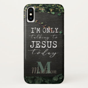 Case-Mate iPhone Case Je ne parle qu'à Jésus aujourd'hui Monogramme de