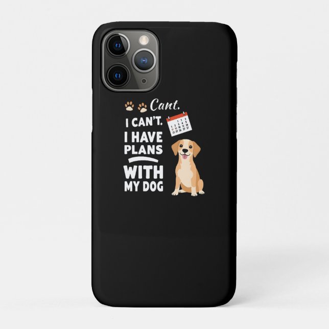 Coques Case-Mate iPhone Je ne peux pas, j'ai des projets avec mon chien –  (Dos)