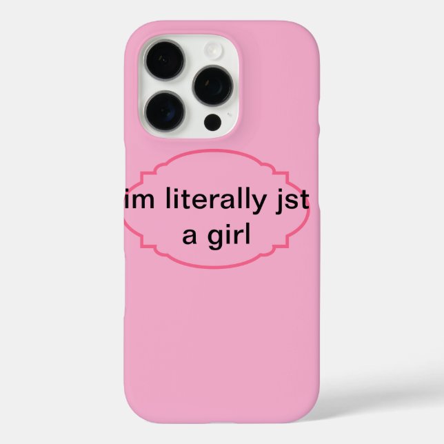 Coques Case-Mate iPhone Je ne suis littéralement qu’une fille rose iPhone  (Verso)