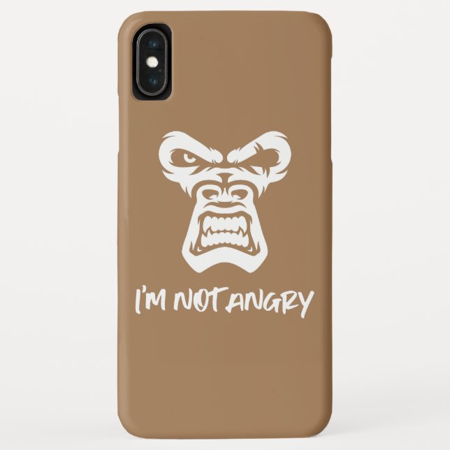 Coques Case-Mate iPhone Je ne suis pas en colère, le singe (Dos)