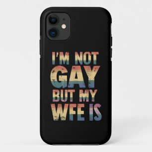 Case-Mate iPhone Case Je ne suis pas gay mais ma femme est Mariage de l'