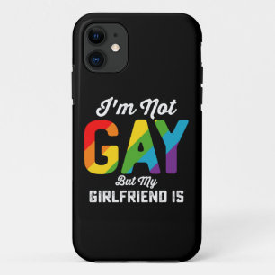 Case-Mate iPhone Case Je ne suis pas gay mais ma petite amie est drôle F