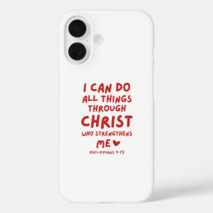 Coque Pour iPhone 16 Je Peux Faire Tout Philippiens 4:13