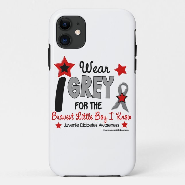 Coques Case-Mate iPhone Je porte le diabète de Little Boy le plus (Dos)