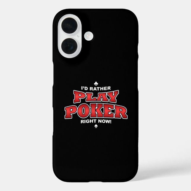 Coques Case-Mate iPhone Je préfère jouer au poker maintenant (Verso)