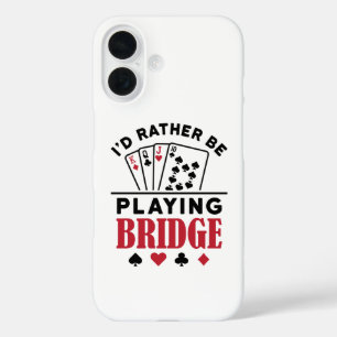 Coque Pour iPhone 16 Je préférerais jouer au bridge Jeu de cartes de br