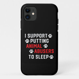 Case-Mate iPhone Case Je soutiens l'idée de mettre les abuseurs d'animau