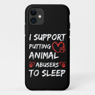 Case-Mate iPhone Case Je soutiens l'idée de mettre les abuseurs d'animau