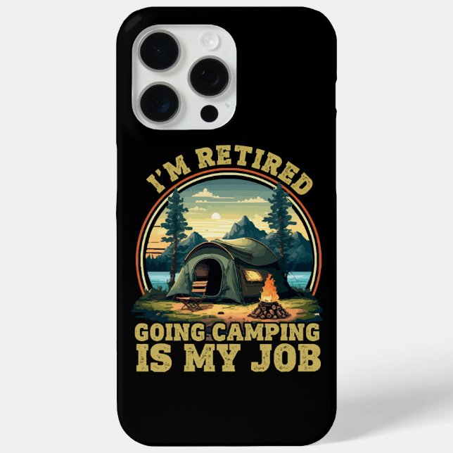 Coques Case-Mate iPhone Je suis à la retraite, je vais camper  (Verso)