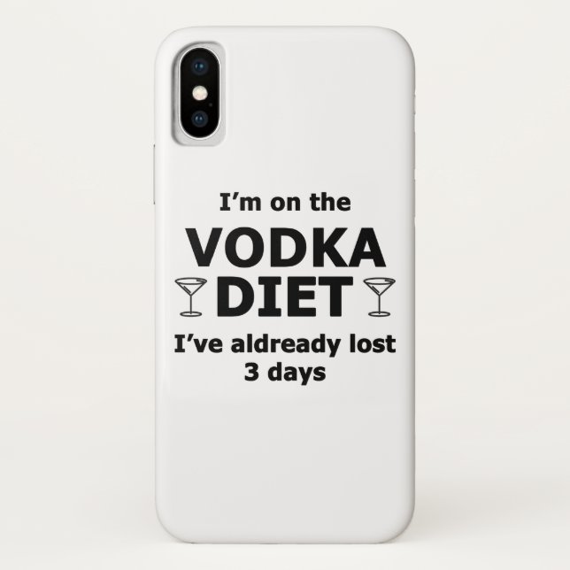 Coques Case-Mate iPhone Je suis au régime vodka (Dos)