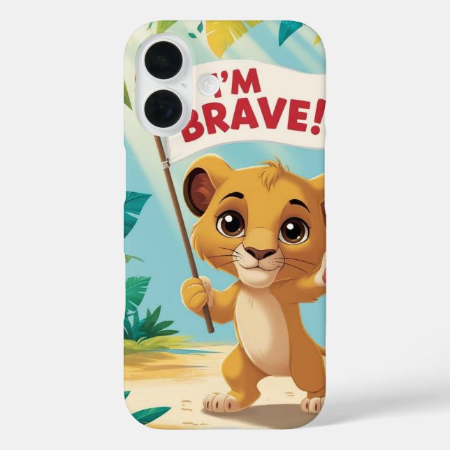 Coques Case-Mate iPhone "Je suis courageux !" avec un chiot mignon (Verso)