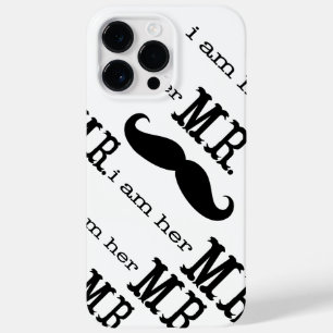 Coque Pour Pour iPhone 14 Pro Max Je suis elle M. Mustache GroomsRazr Téléphone Case