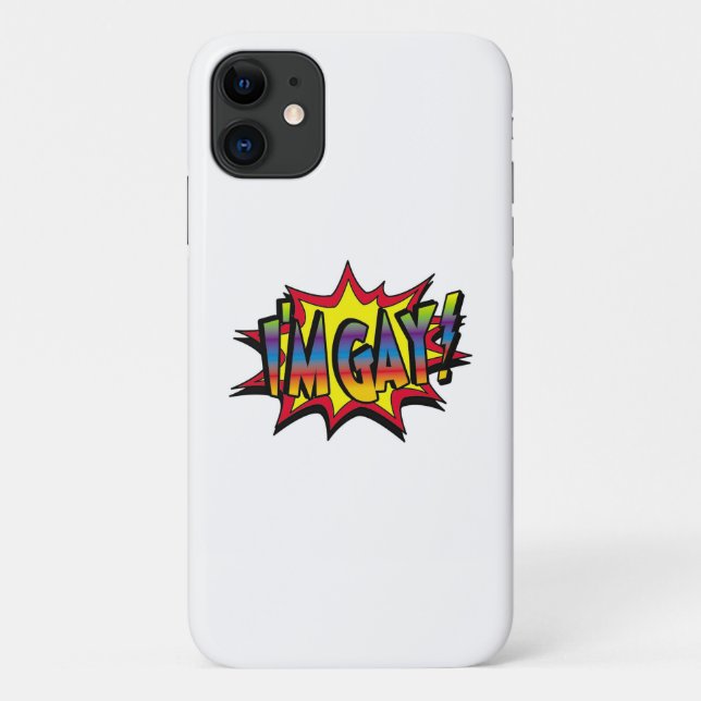 Coques Case-Mate iPhone Je suis Gay Burst (Dos)