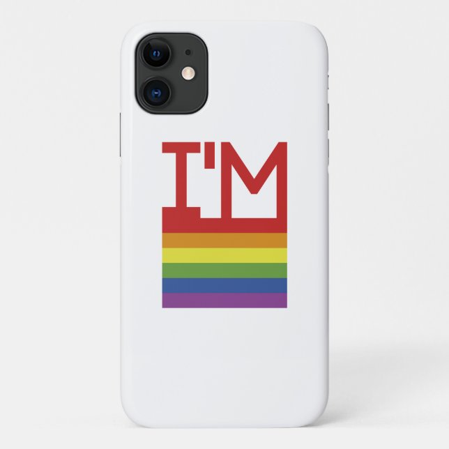 Coques Case-Mate iPhone Je suis gay| Indicateur Rainbow (Dos)
