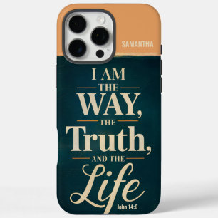 Coque iPhone 16 Pro Max Je suis la voie de la vérité la vie Vintage chréti
