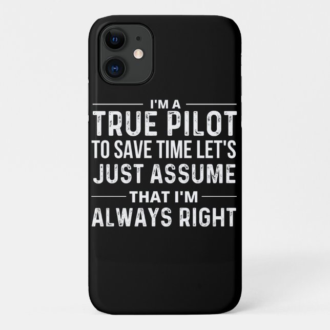 Coques Case-Mate iPhone Je suis pilote - Pour gagner du temps, supposons s (Dos)