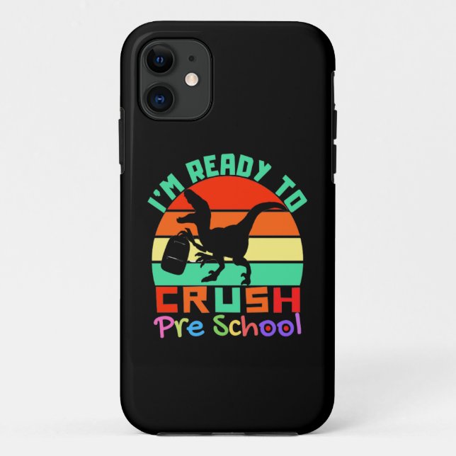 COQUES Case-Mate iPhone JE SUIS PRÊT À CRUSTER PRÉ-ÉCOLE - DINOSAUR COOL (Dos)