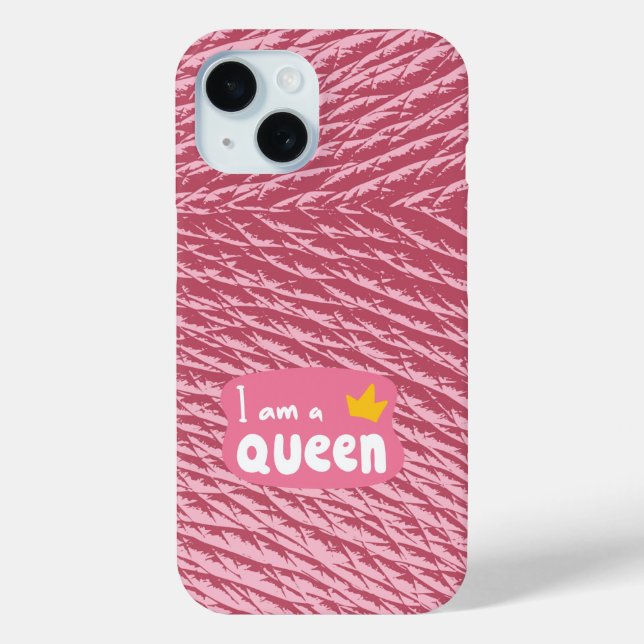 Coques Case-Mate iPhone JE SUIS REINE / LightPink (Verso)
