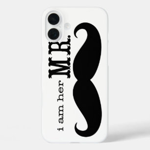 Coques iPhone 16 Plus Je suis Son M. Mustache Grooms Cadeaux