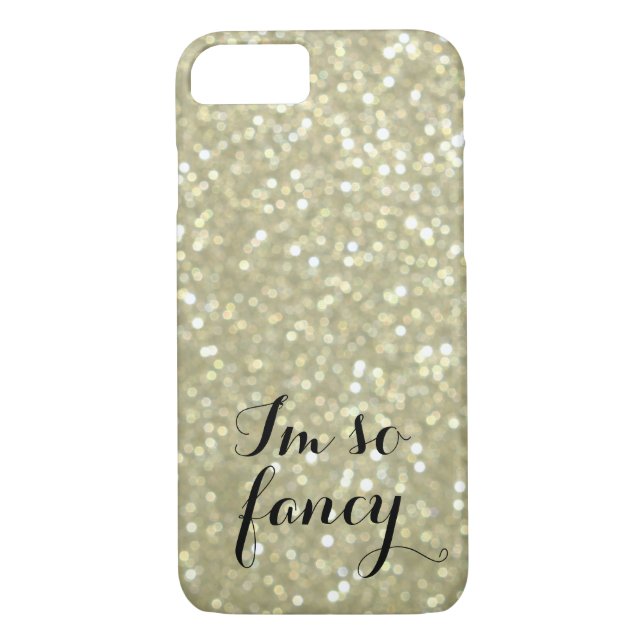 Coques Case-Mate iPhone Je suis tellement Fancy Sparkly Gold iPhone 7 Coqu (Dos)