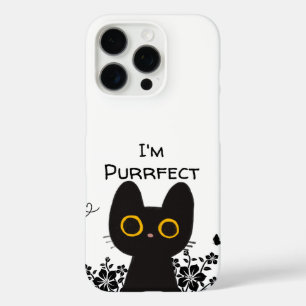 Coque iPhone 16 Pro Je suis un chat noir mignon parfait