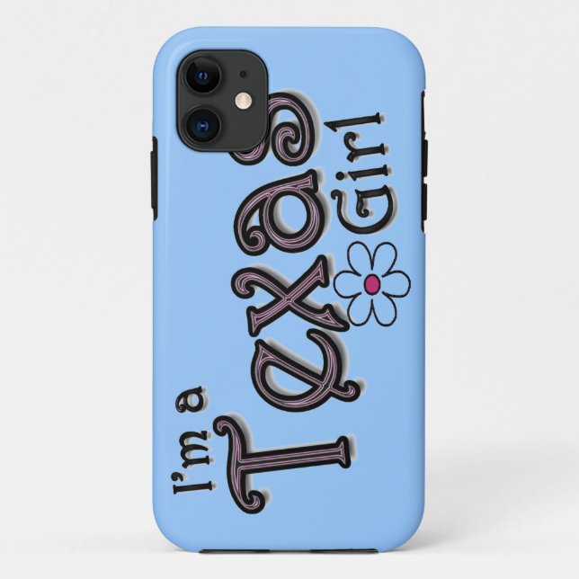 Coques Case-Mate iPhone Je suis une fille du Texas, fleur, couverture (Dos)