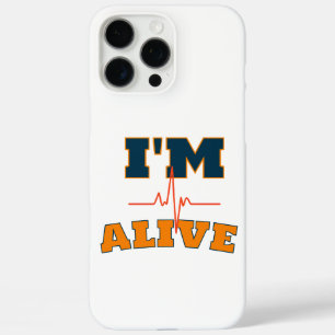 Coque iPhone 16 Pro Max Je suis vivant Sac fourre-tout de citation drôle