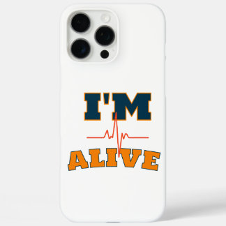 Coque iPhone 16 Pro Max Je suis vivant Sac fourre-tout de citation drôle