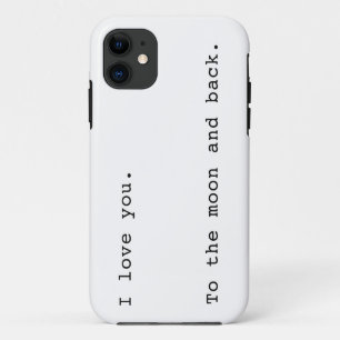 Coque Case-Mate Pour iPhone Je t'aime à la lune et au dos