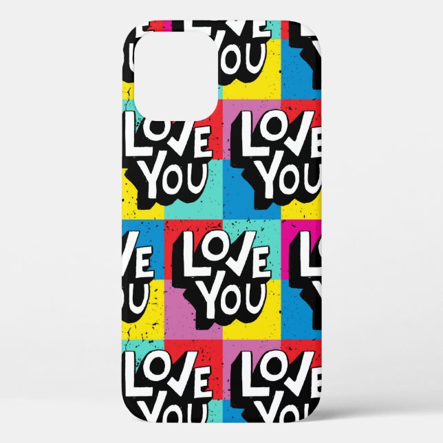 Coques Case-Mate iPhone Je t'aime. Lettres à la main motif pour Valentine' (Verso)