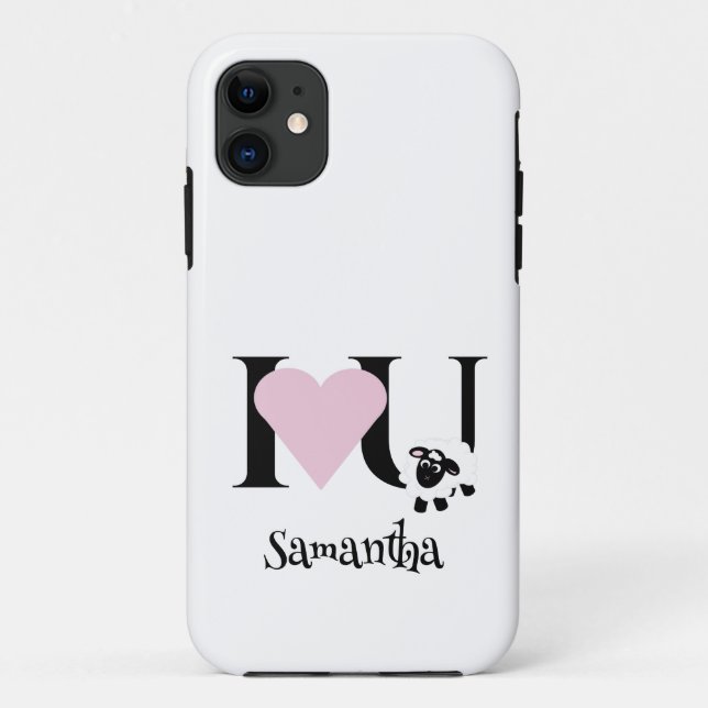 Coques Case-Mate iPhone Je t'aime Mignonne Cartoon Sheep Coque-Mate iPhone (Dos)