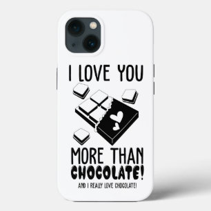 Case-Mate iPhone Case Je t'aime plus que le chocolat noir et blanc