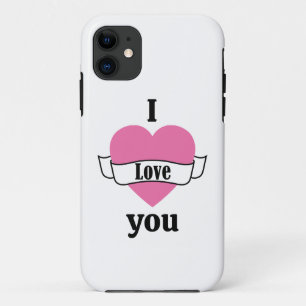 Case-Mate iPhone Case Je t'aime Typographie Cœur Rose Saint-Valentin