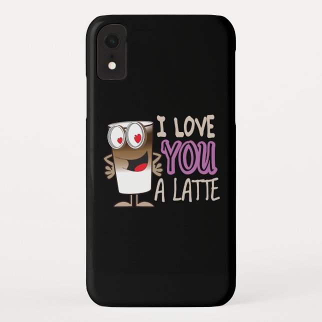 Coques Case-Mate iPhone Je t'aime un latte (Dos)