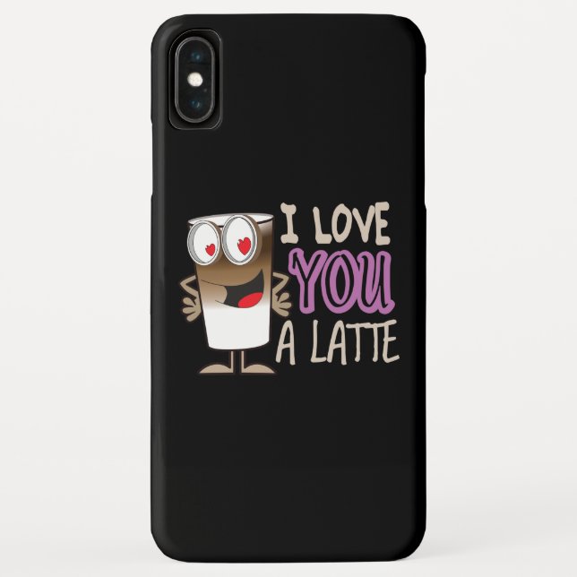 Coques Case-Mate iPhone Je t'aime un latte (Dos)