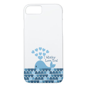 Coque Case-Mate iPhone Je T'Aime Whaley ! Bleu