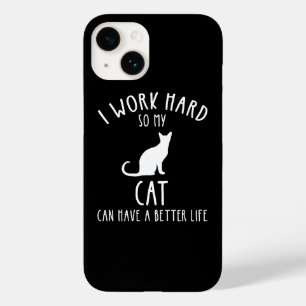 Coque Case-Mate iPhone Je Travaille Dur Pour Que Mon Chat Ait Une Meilleu