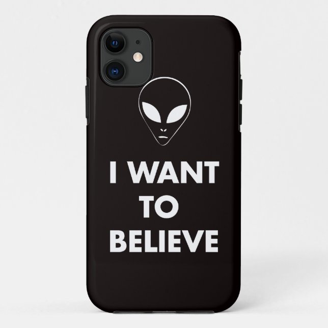 Coques Case-Mate iPhone Je veux croire (le noir) (Dos)