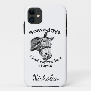 Case-Mate iPhone Case Je veux être un cheval amusant Citation Personnali