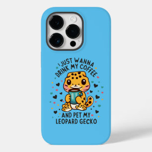 Coque Case-Mate iPhone Je Veux Juste Boire Du Café Et Pet Mon Leopard Gec