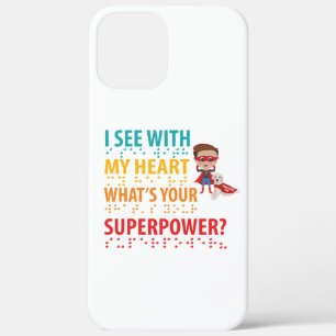 Case-Mate iPhone Case Je Vois Avec Mon Coeur Garçon - L'Aveugle Braille