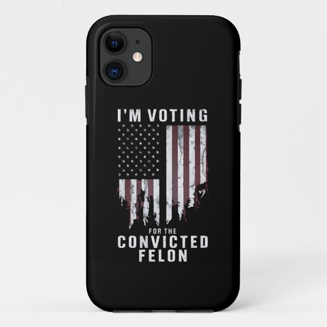 Coques Case-Mate iPhone Je Vote Pour Le Condamné Féon Pro Trump 2024 (Dos)