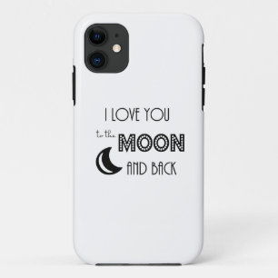Case-Mate iPhone Case je vous aime à la lune et dos noir blanc