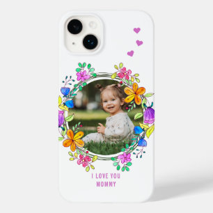 Coque Case-Mate iPhone JE VOUS AIME MOMY Photo Colorful Floral Moderne