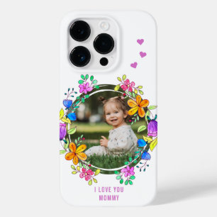 Coque Case-Mate iPhone JE VOUS AIME MOMY Photo Colorful Floral Moderne