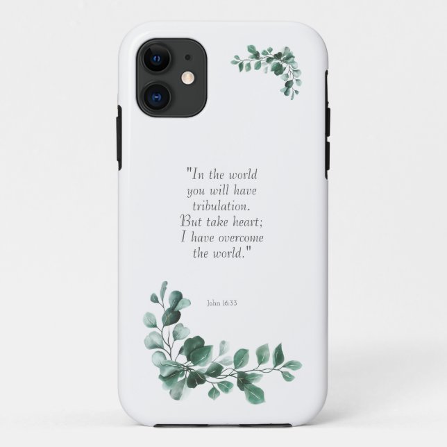 Coques Case-Mate iPhone Jean 16:33 Versets de la Bible pour vous encourage (Dos)