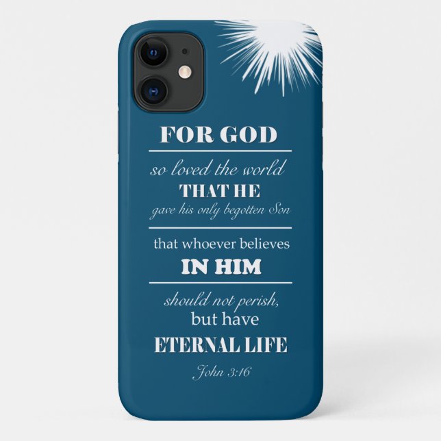 Coques Case-Mate iPhone Jean 3:16 Bible Verse inspirant (Dos)