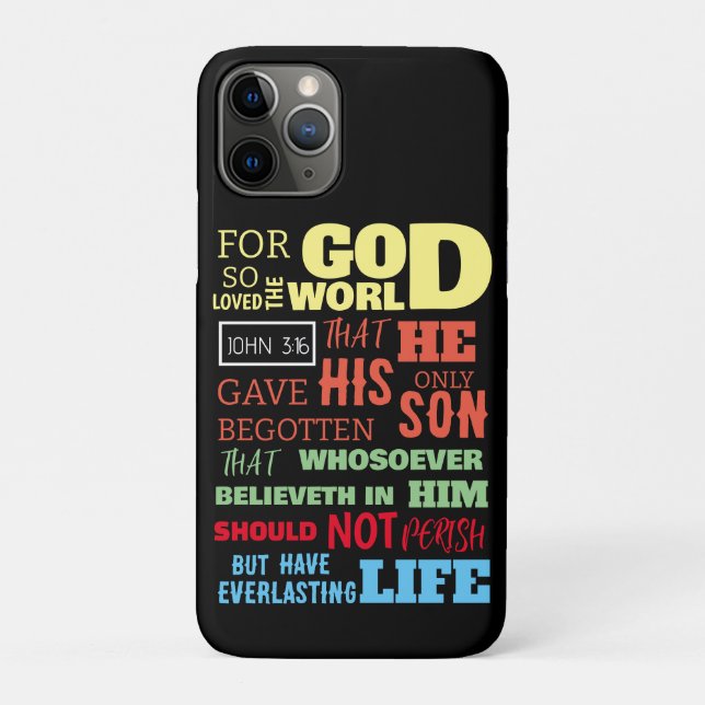 COQUES Case-Mate iPhone JEAN 3:16 CAR DIEU A TANT AIMÉ LE MONDE (Dos)