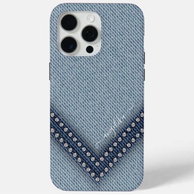 Coques Case-Mate iPhone Jean clair avec strass (Verso)