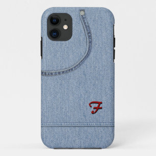 Coques Pour iPhone Jeans avec initial